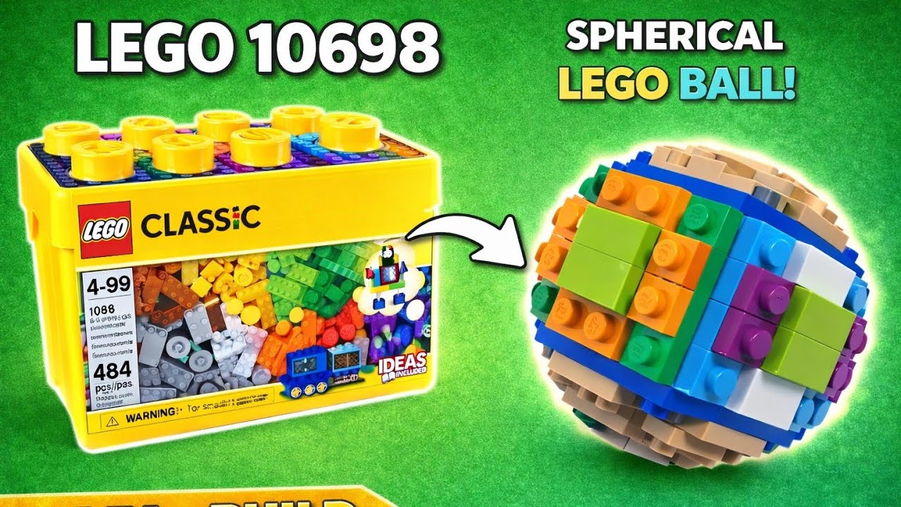 How to Build Spherical Ball with Lego 10698. Lego 10698 ideas.