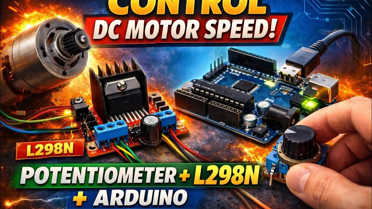 How to Control DC Motor Speed Using L298N and Potentiometer