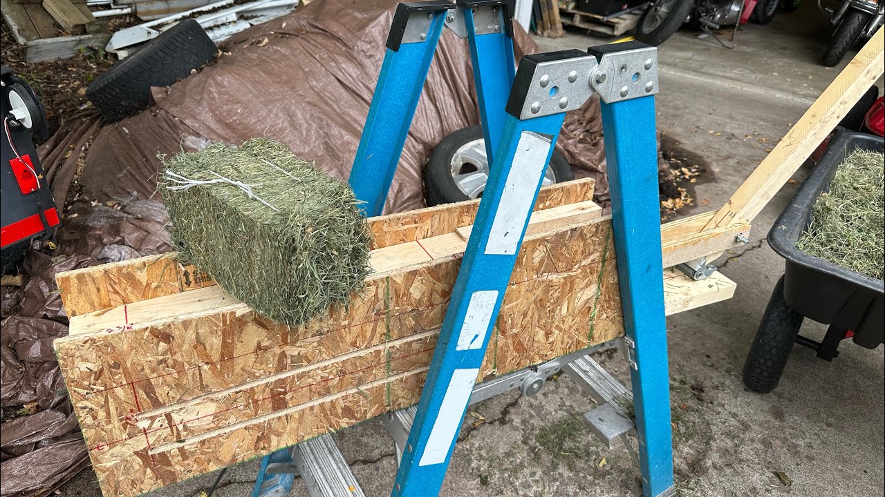 Mini Hay Baler in Action