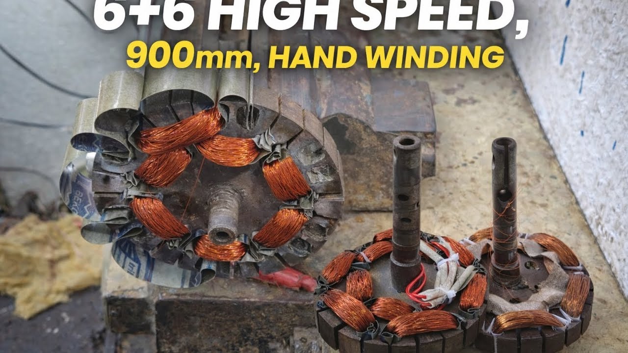 6+6 high speed, 900mm, geze or tarning, hand winding . Zero se sikhe