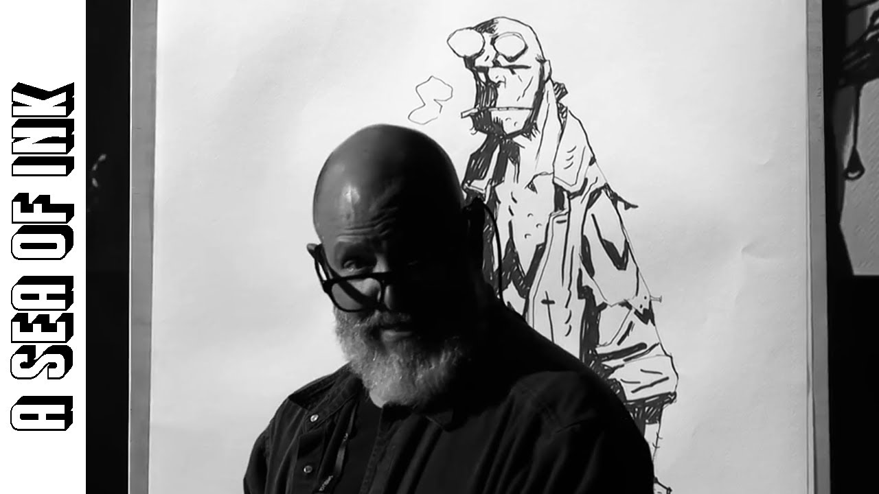 Mike Mignola Drawing Hellboy!