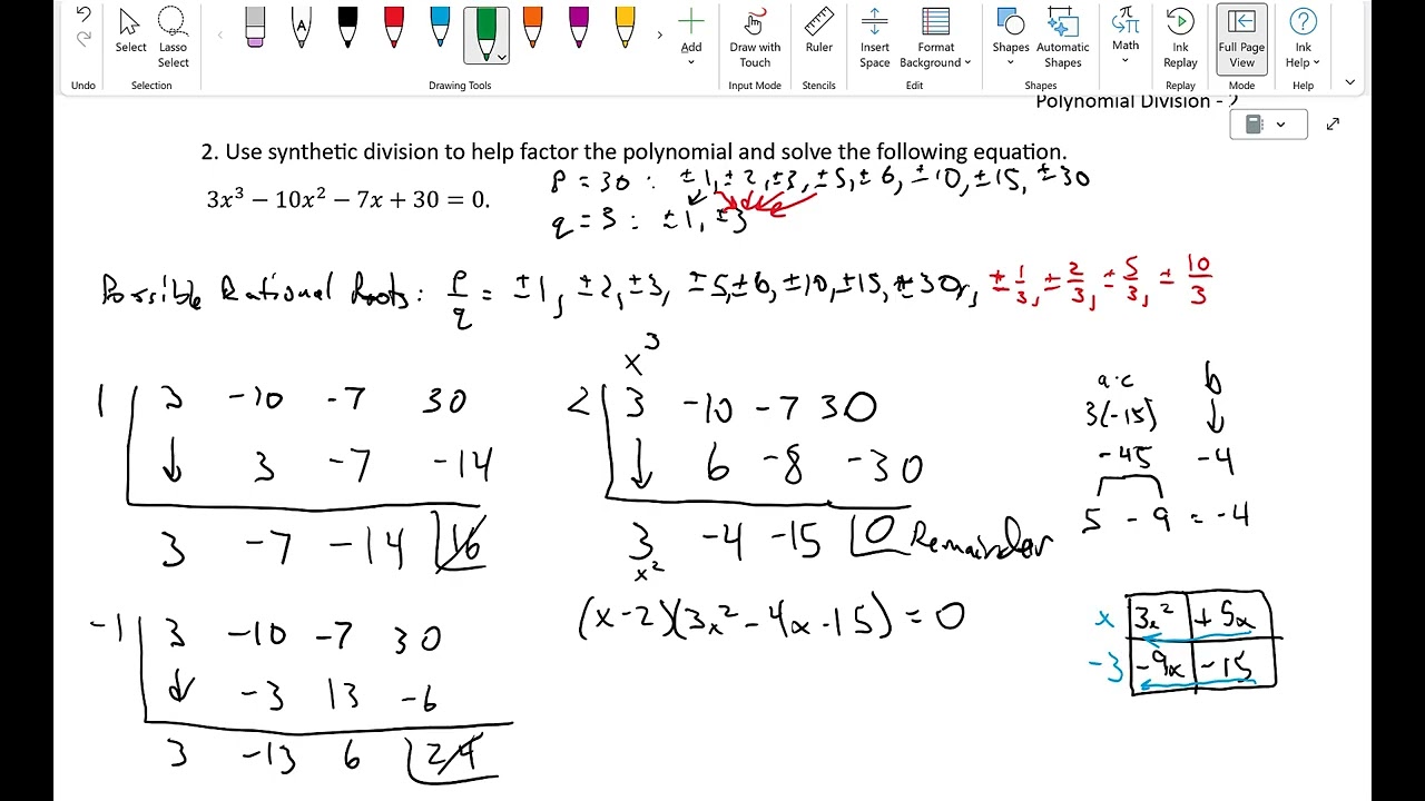 31   Solving Polynomial Equations