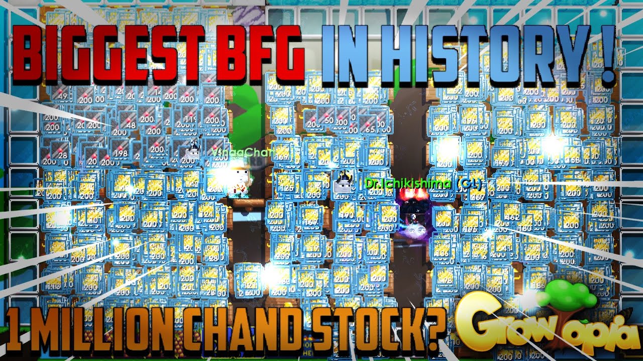 Making The Biggest BFG Ever on Growtopia ! (1 Million Stock!!!) | Ichi GT