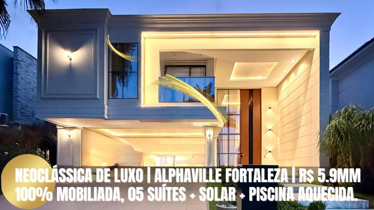 Uma das mais lindas casas do Alphaville Fortaleza | O chamado projeto perfeito! 05 suítes |R$ 5.9MM 