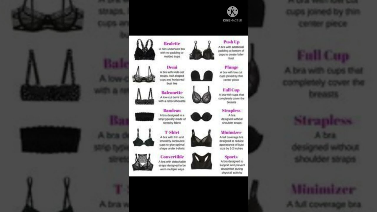 different types of bra l bra with their name l style with your choice l @applepieglamorous