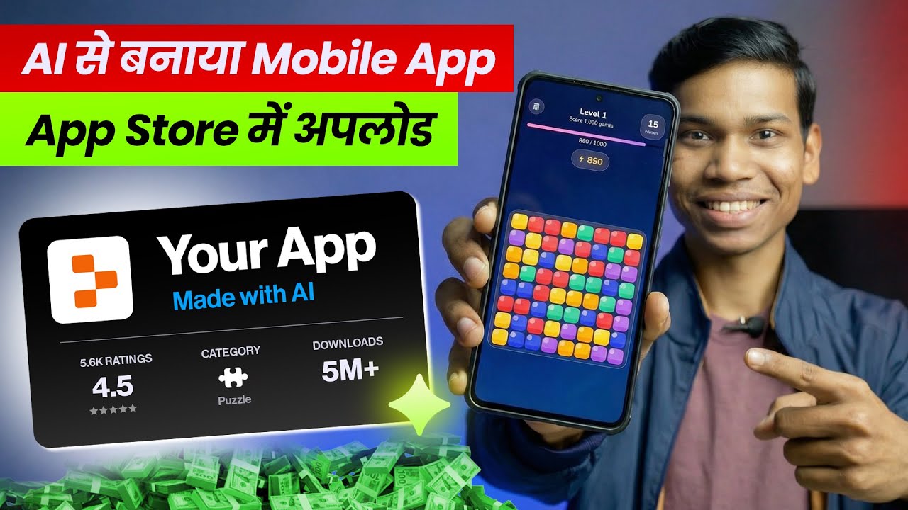 I Built 'Candy Crush' Game without Coding ft. Replit AI Mobile Apps
