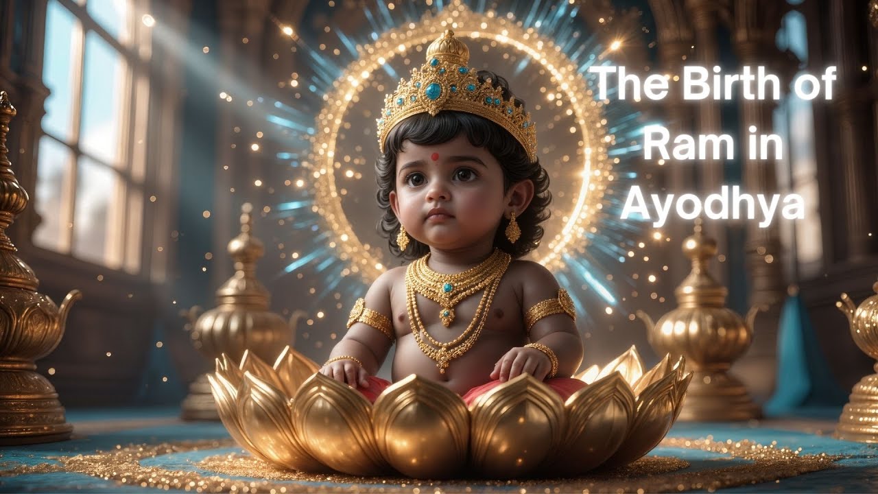 The Divine Birth of Shri Ram in Ayodhya | 3 Minutes of Pure Peace #bhakti #shriram #ram #love