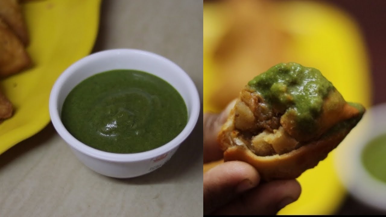 Street food style green chutney | 3 minutes instant green chutney for samosa |