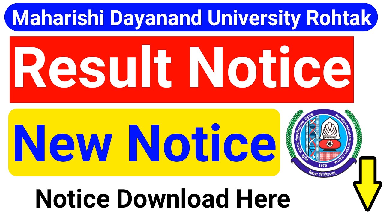 MDU Result Notice || MDU Latest News || MDU Result 2021 || MAHARSHI DAYANAND UNIVERSITY