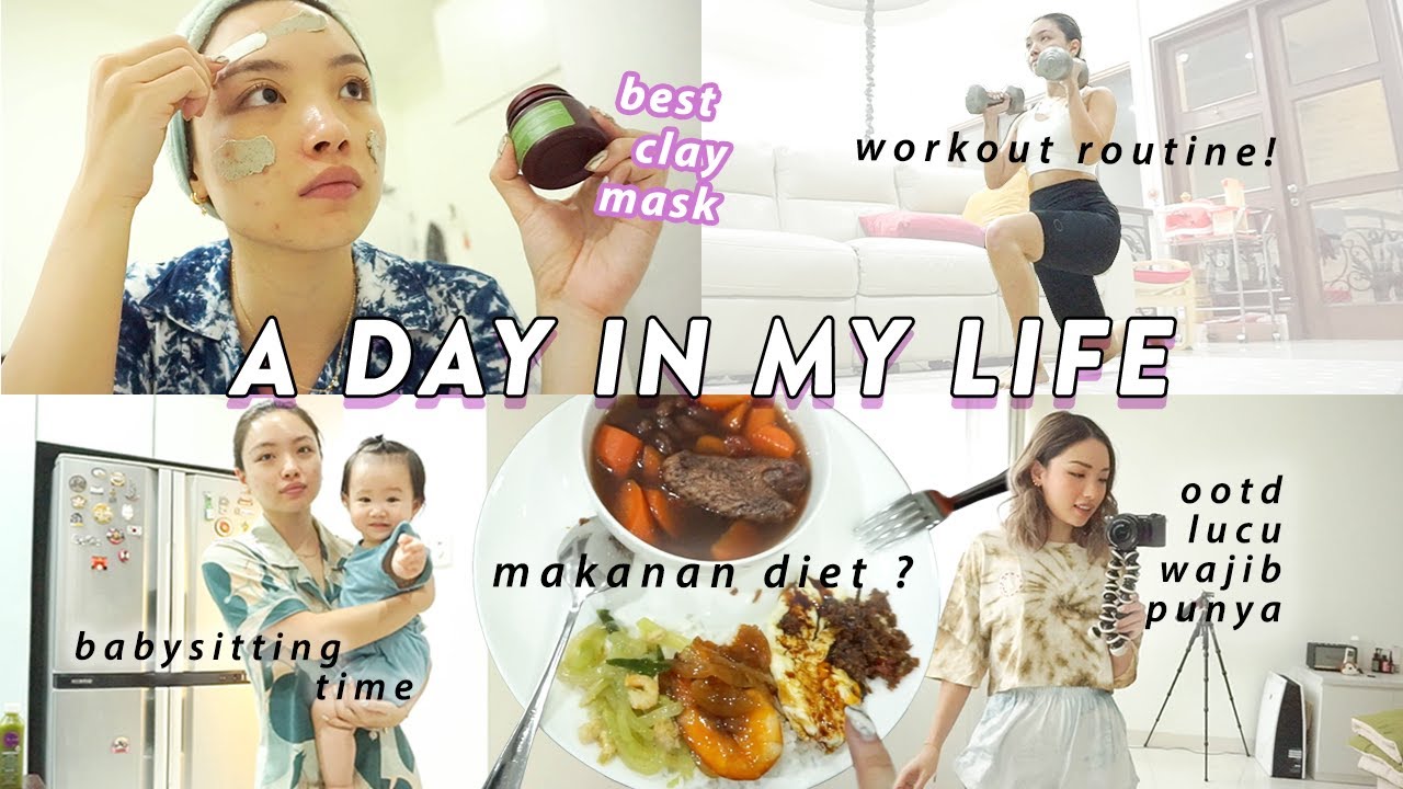 DAILY VLOG (sehari makan apa aja, workout routine, masker lokal favorite untuk jerawat dan pori2)