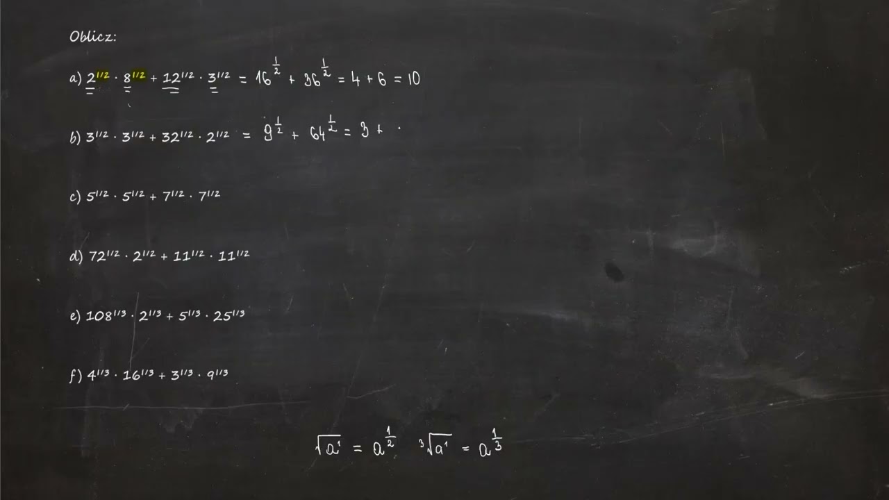 2.93. Oblicz: a) 2&sup1;ᐟ&sup2; &middot; 8&sup1;ᐟ&sup2; + 12&sup1;ᐟ&sup2; &middot; 3&sup1;ᐟ&sup2; b) 3&sup1;ᐟ&sup2; &middot; 3&sup1;ᐟ&sup2; + 32&sup1;ᐟ&sup2; &middot; 2&sup1;ᐟ&sup2;