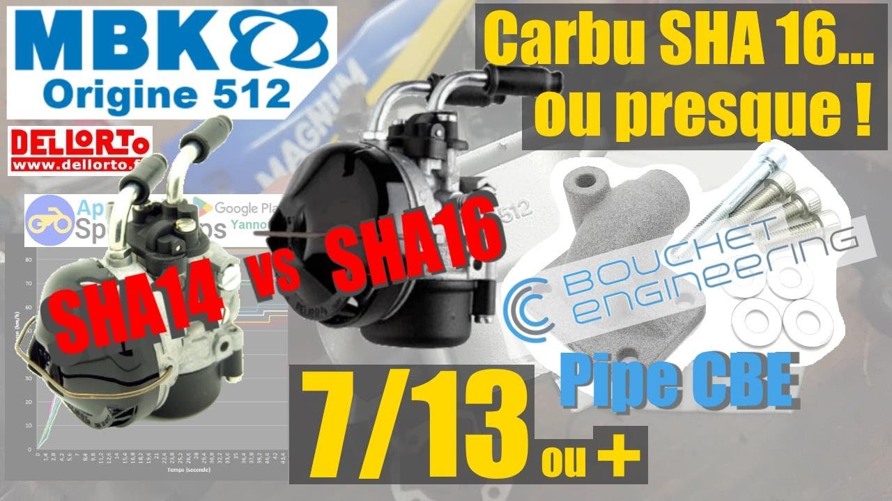 MBK 51 origine 512 SHA16 pipe CBE16 vs carbu 14