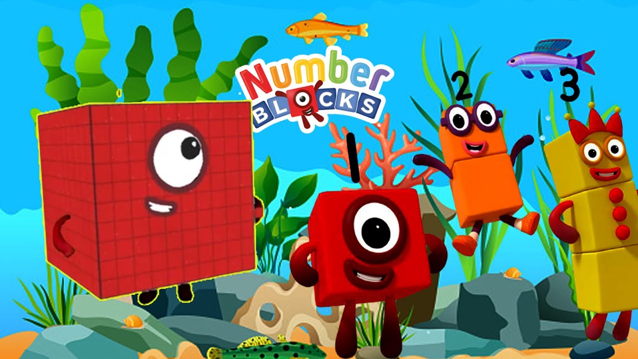 Looking for Numberblocks NEW 1000 Tetris ASMR in the Water the PL Swimming #68