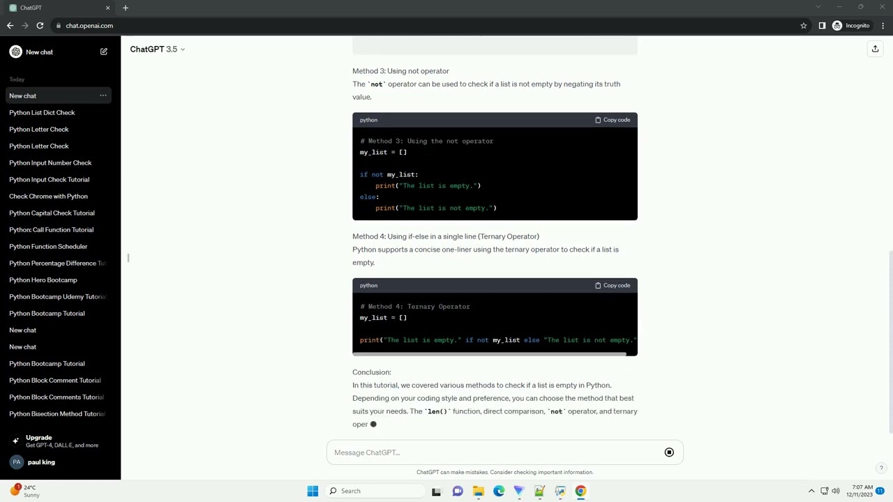 python check if list is empty