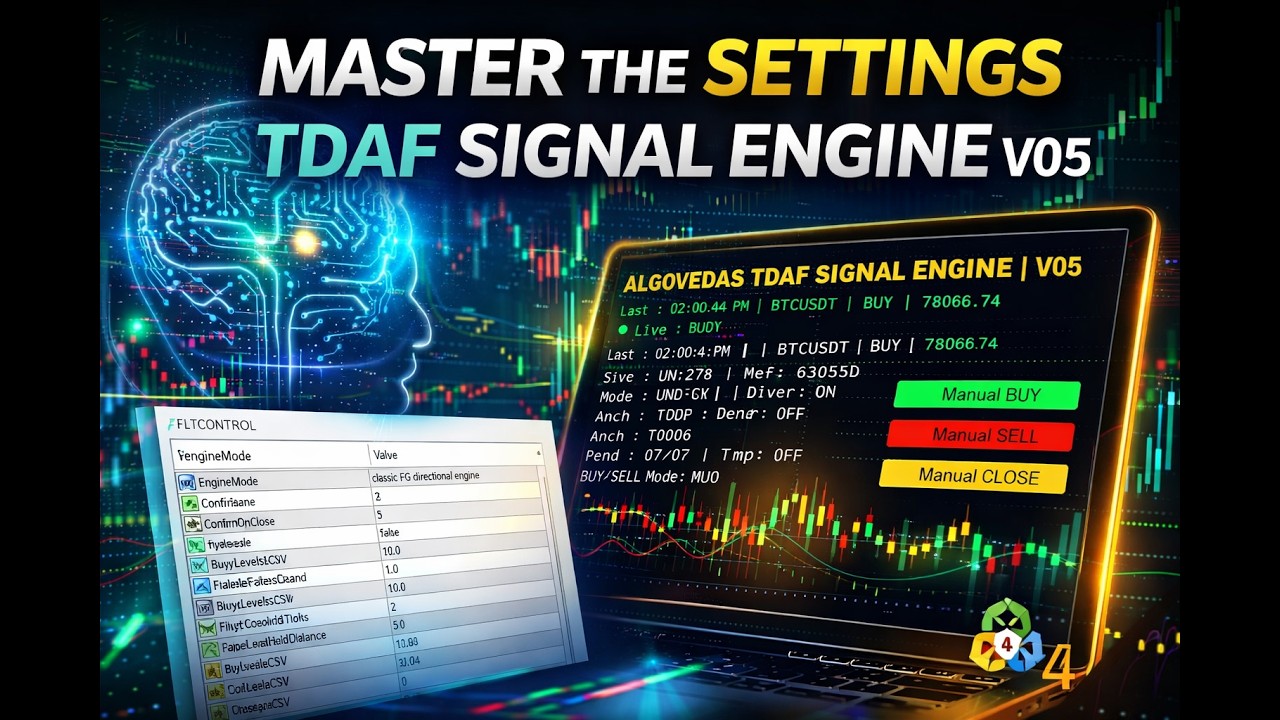 Master TDAF Signal Engine V05 ⚡ Full Settings Guide | ALGOVEDAS MT4 Indicator Explained