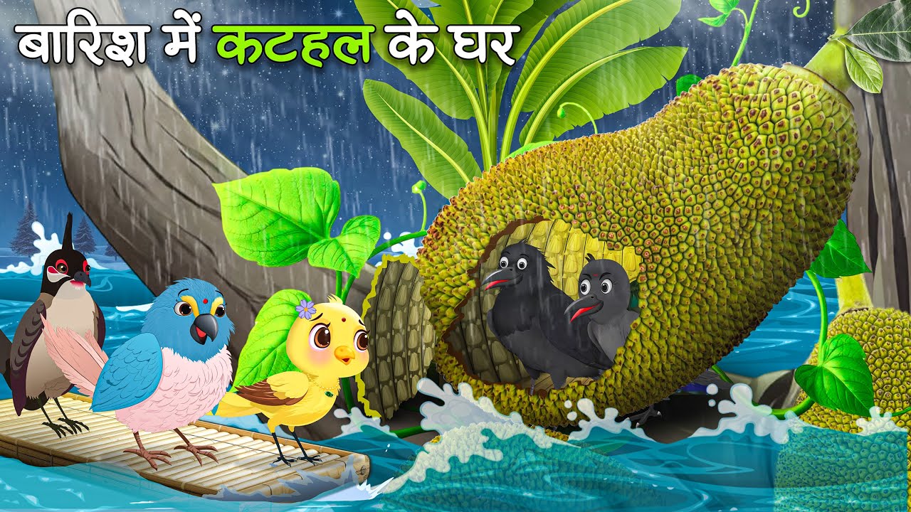 बारिश मे कटहल का घर | Chidiya Ka Katahal Ka Ghar | Chidiya Wala Cartoon | Tuni Achi Cartoon |Cartoon