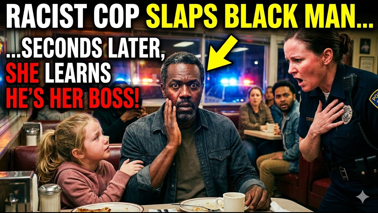 Racist Cop Slaps Black Man Dining With White Child&hellip;Seconds Later She Regrets It.