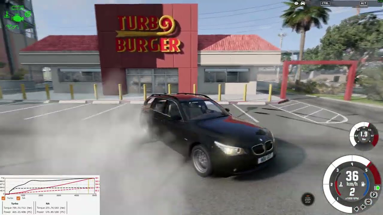 500HV bmw E61  M57 testailua ja savuttaa ja turbo vislaa hyvin