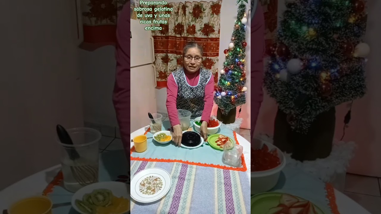 sabrosa  gelatina de frutas qué preparé para disfrutarlo con mi familia 