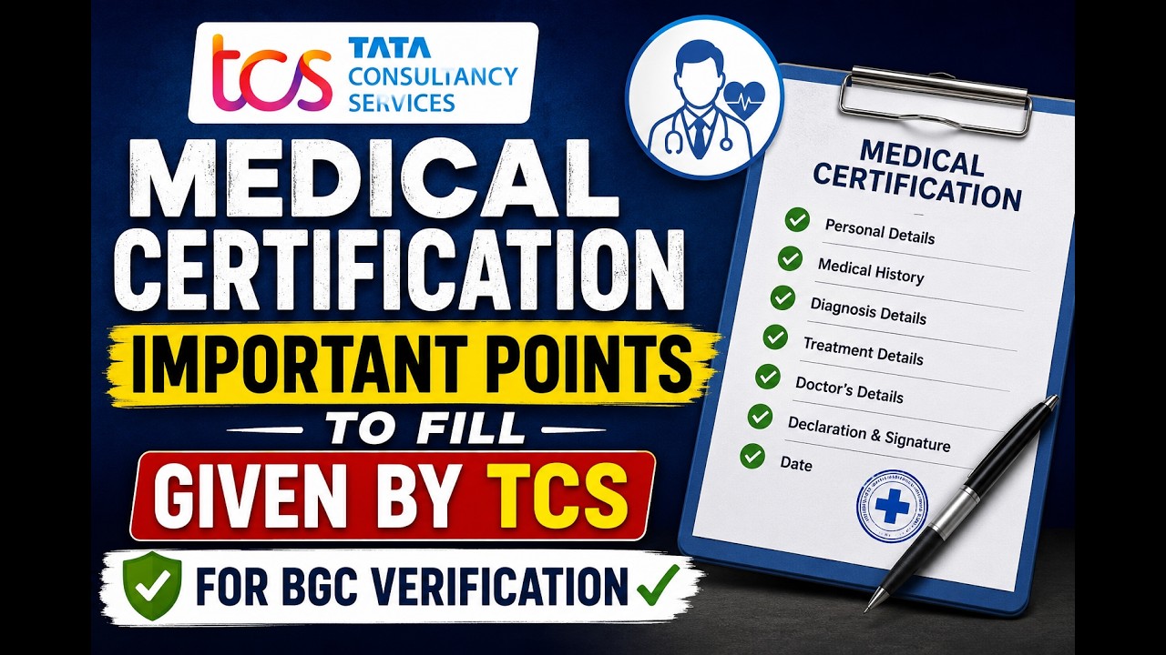 TCS Medical Certificate Sample | Important points | BGC Medical Certificate