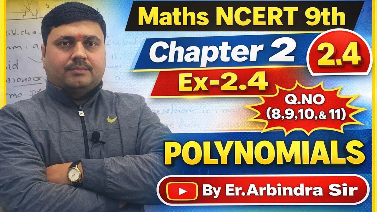 #9thmaths |NCERT SOLUTIONS | Chapter-2 | EX-2.4 | POLYNOMIALS | Q NO - 8 , 9 , 10  and 11