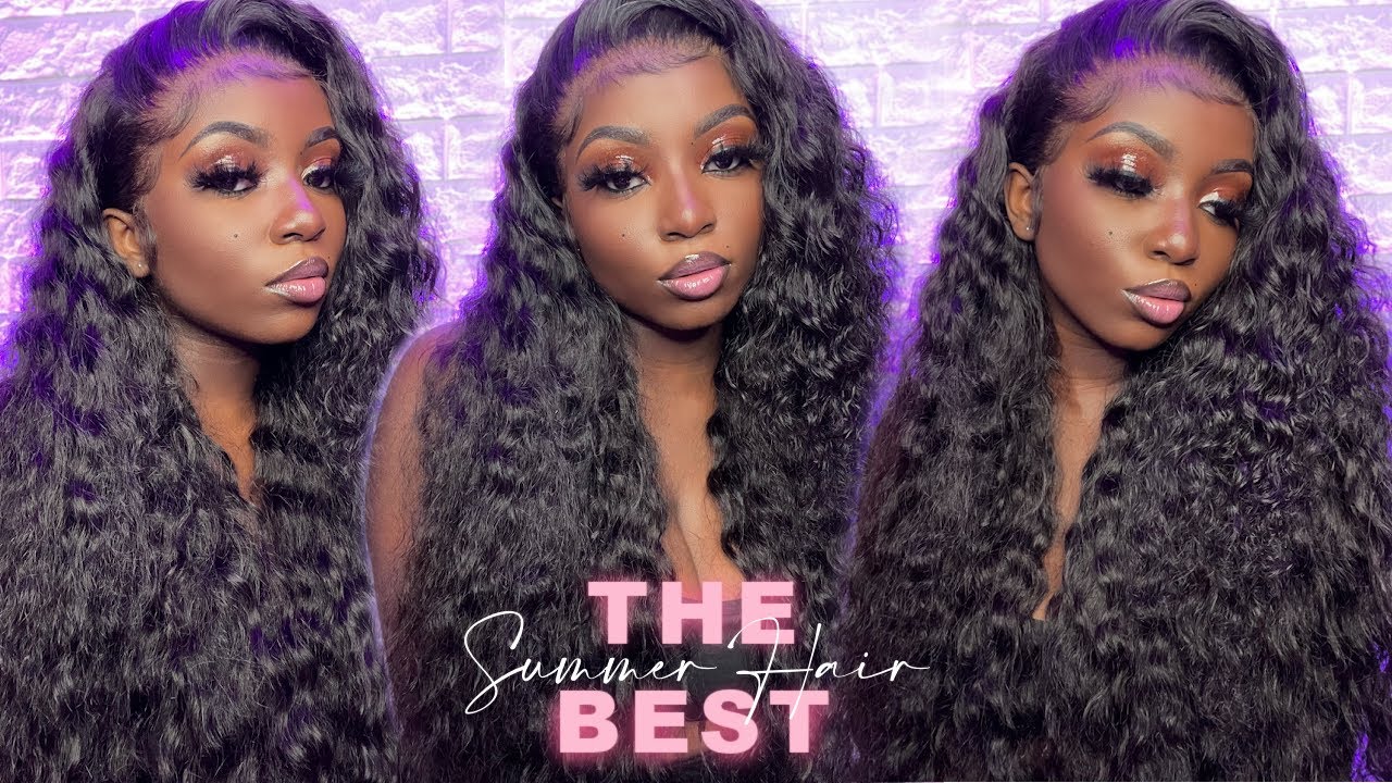 34” Loose Deep Wave Frontal Wig Install | Wiggins Hair