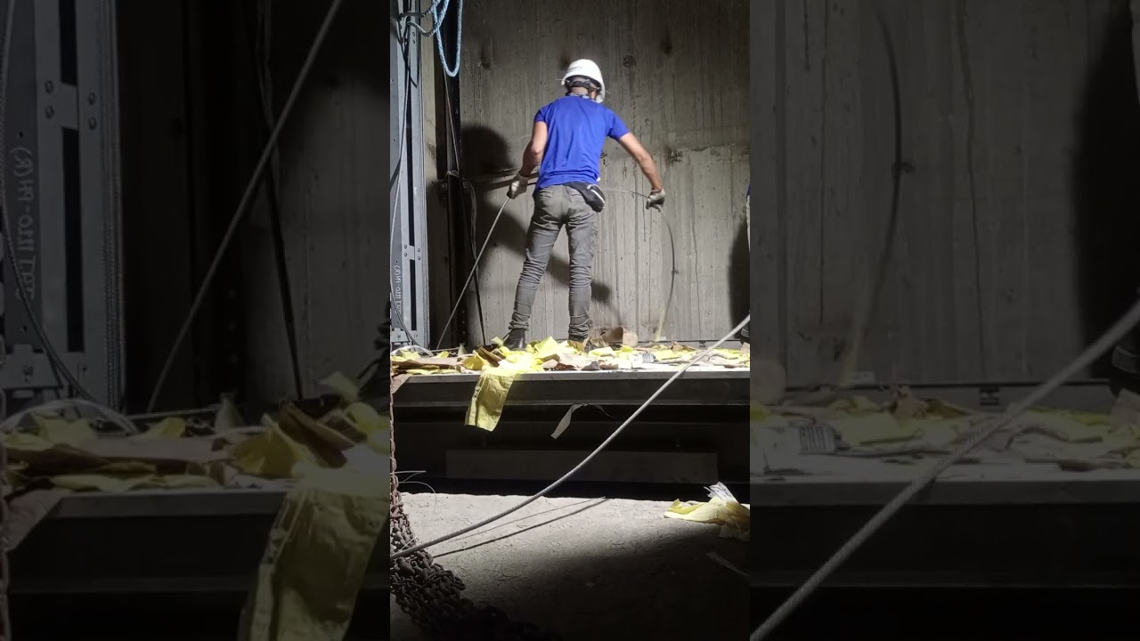 elevator cable /rope installation...