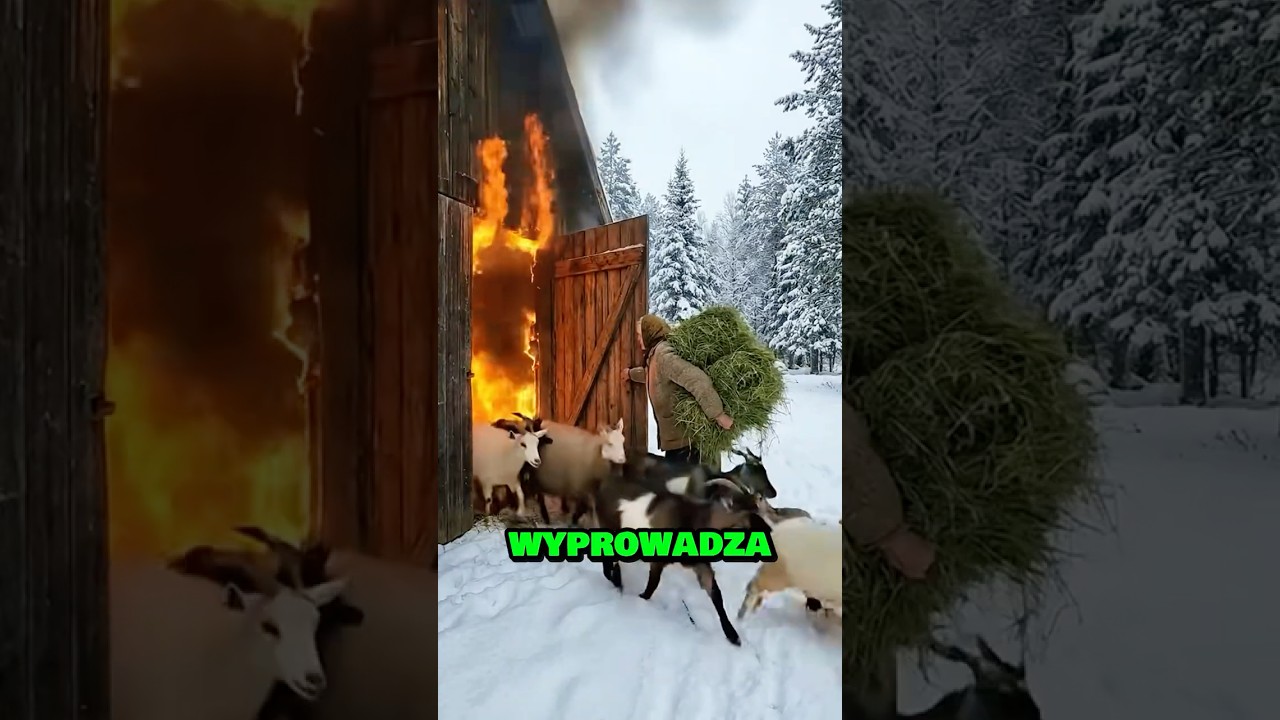 Wbiegła w płonącą stodołę&hellip; 🔥❄️ To, co zrobiła potem, porusza do łez 😢