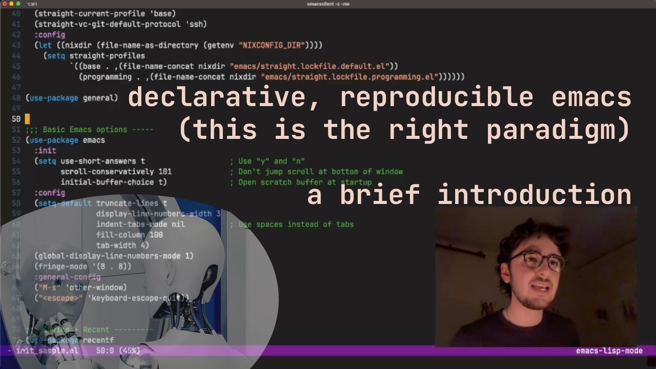 declarative, reproducible emacs (the right paradigm) – how to