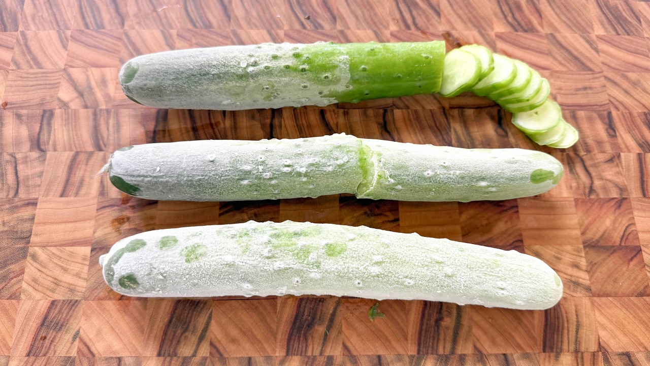오이는 냉동보관 하십시오! 장기보존이 가능하며 빠르게 대량으로 먹을 수 있습니다!