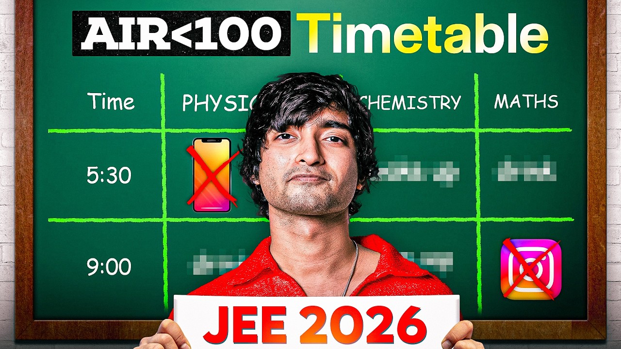Crack JEE Mains 2026 with PERFECT Timetable Like an IITian