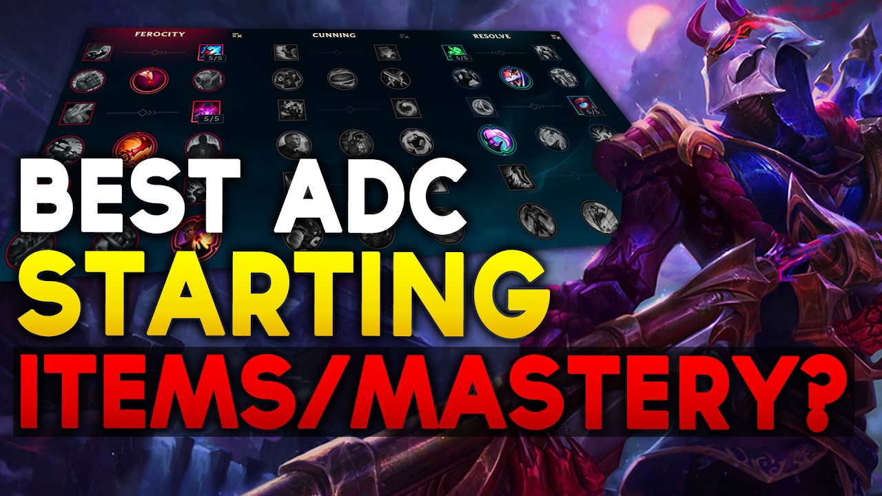 "New" BEST ADC Starting Items / Masteries / Rune setup? (League of Legends)