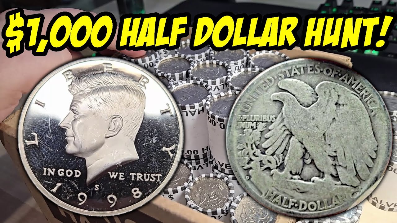 $1,000 HALF DOLLAR HUNT!!! (PROOFS AND OLD SILVER!)