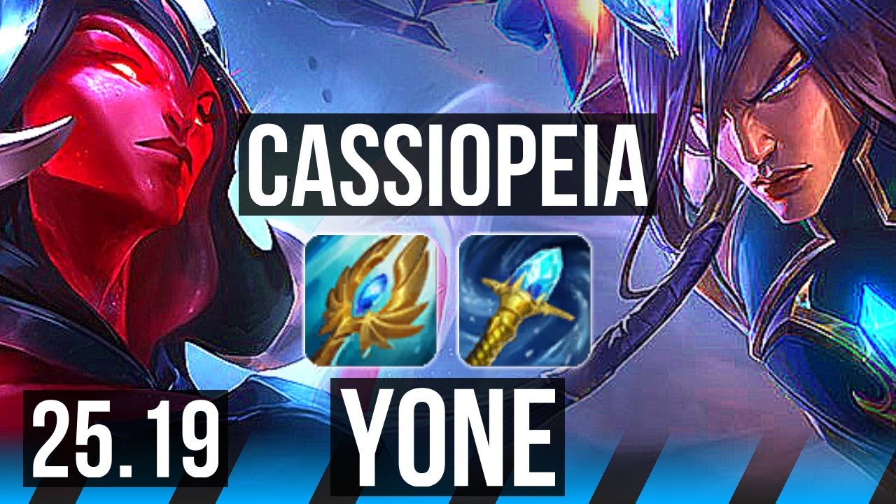 CASSIOPEIA vs YONE (MID) | 11/1/3, 8 solo kills, Legendary | KR Master | 25.19