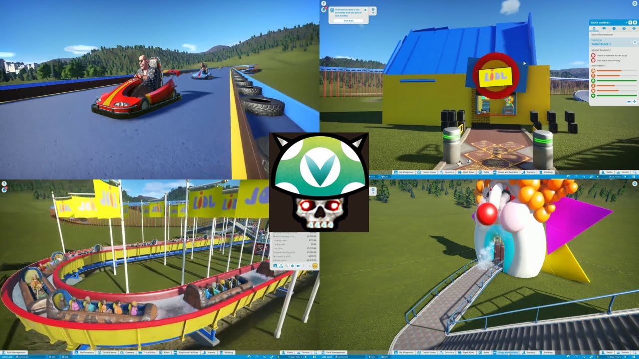 Joel builds Lidl Land - Planet Coaster [Vargskelethor highlights]