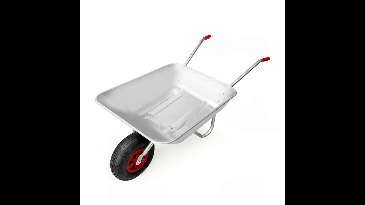 65L/100KG Wheelbarrow Metal Cart Heavy Duty
