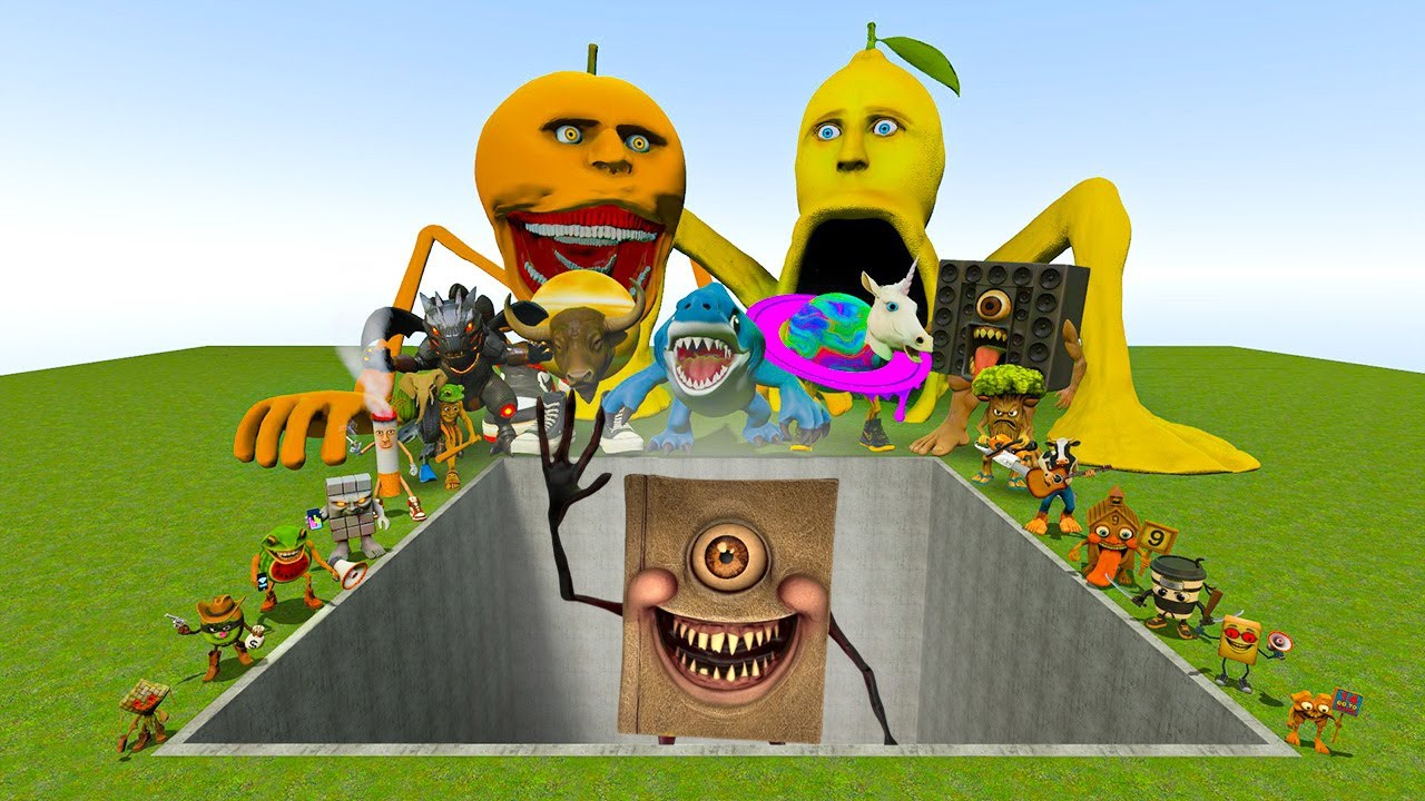 AI Brainrot Memes vs Tugas Tugas Anomali Bosses in Giant Pit – Gmod Chaos