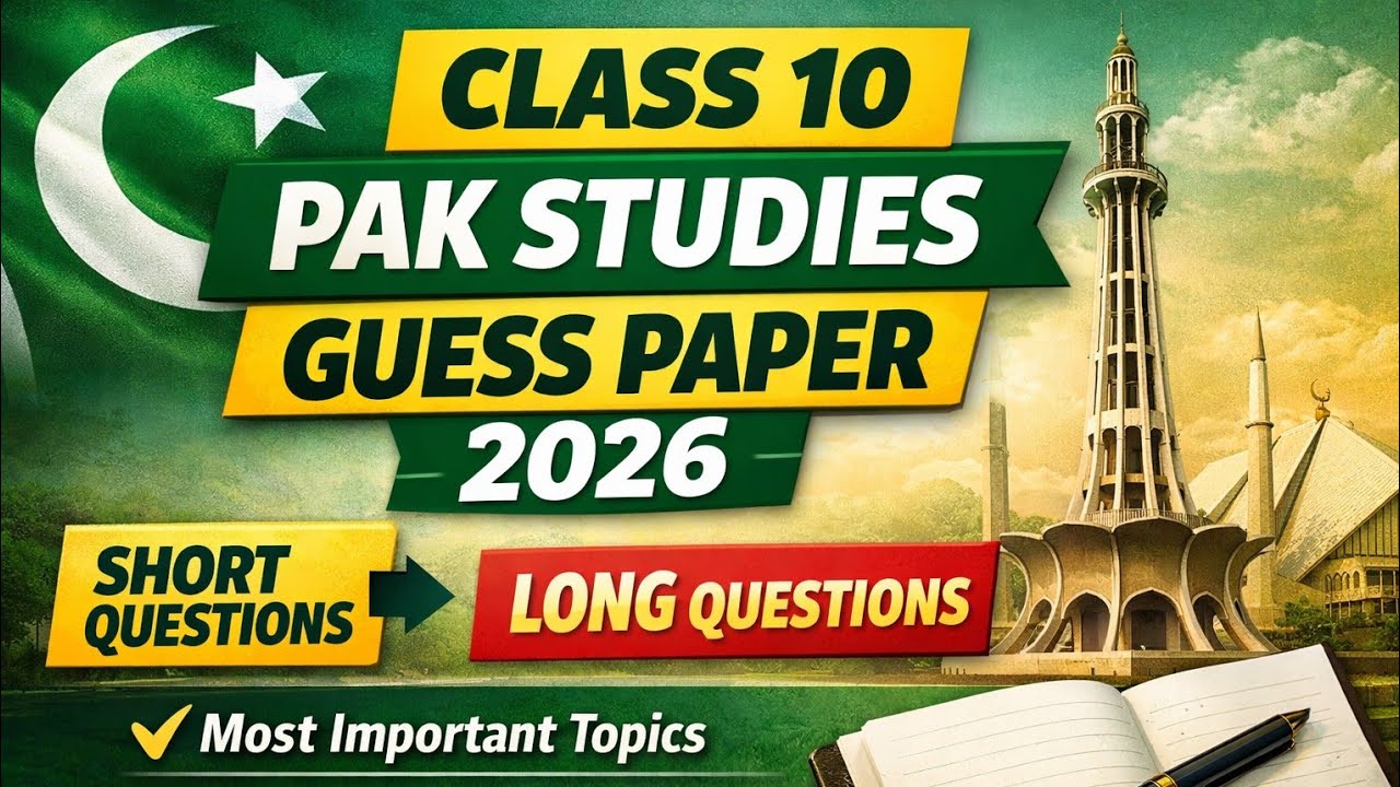 Class 10 Pak Studies Guess Paper 2026 | Short & Long Questions | FBISE Important Questions