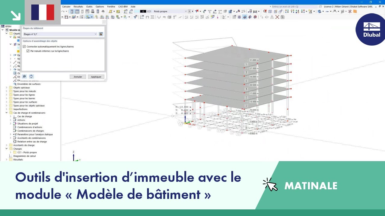 Matinale de Dlubal Software | Outils d'insertion d’immeuble avec le module « Modèle de bâtiment »...
