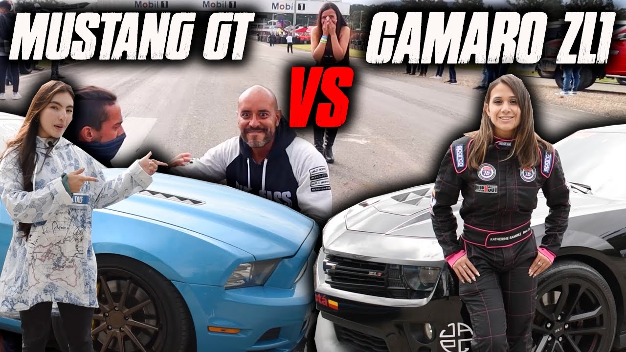 Mustang Camila VS Camaro ZL1 Kathe - Batalla de Mujeres!!