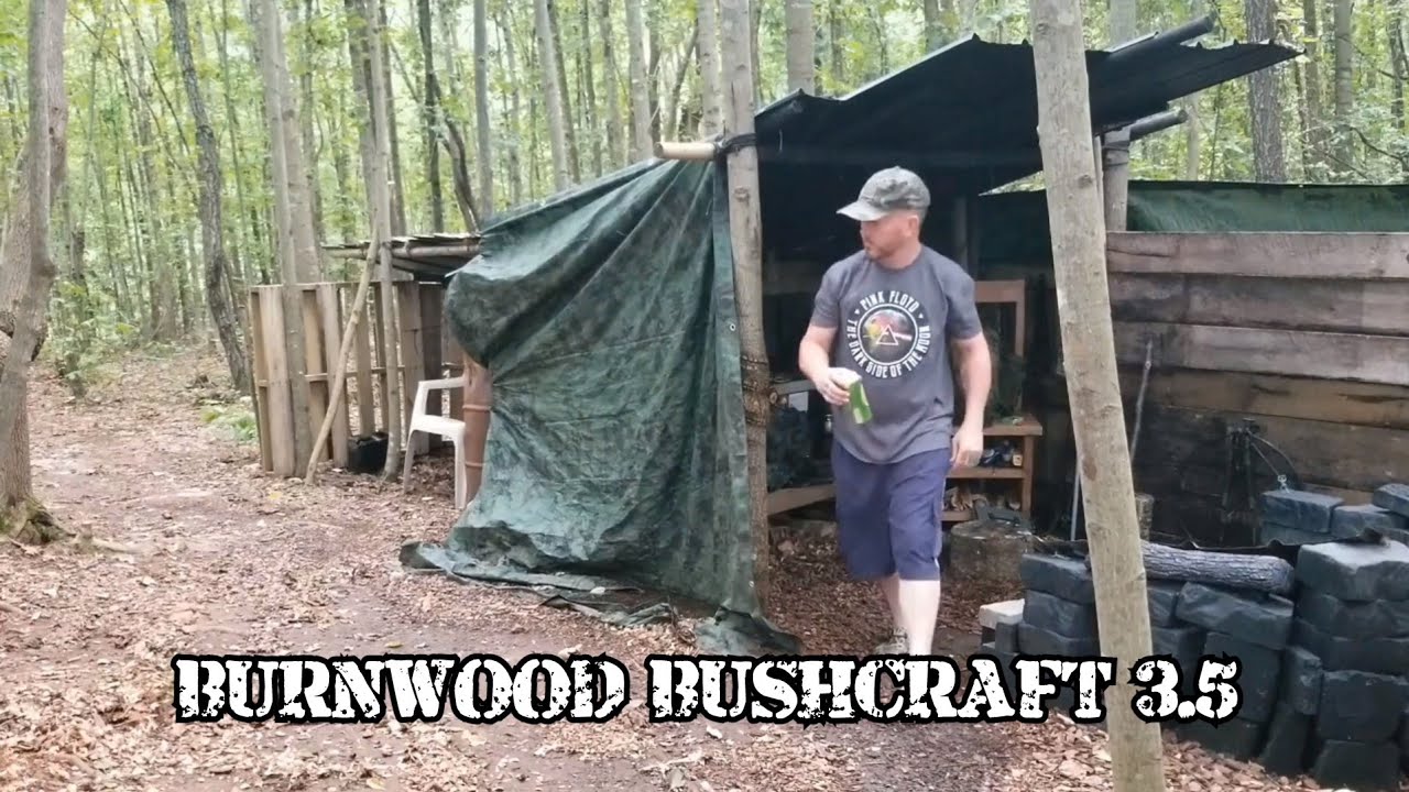 BURNWOOD BUSHCRAFT 3.5 - Thunder Storms - Dinner in the Woods
