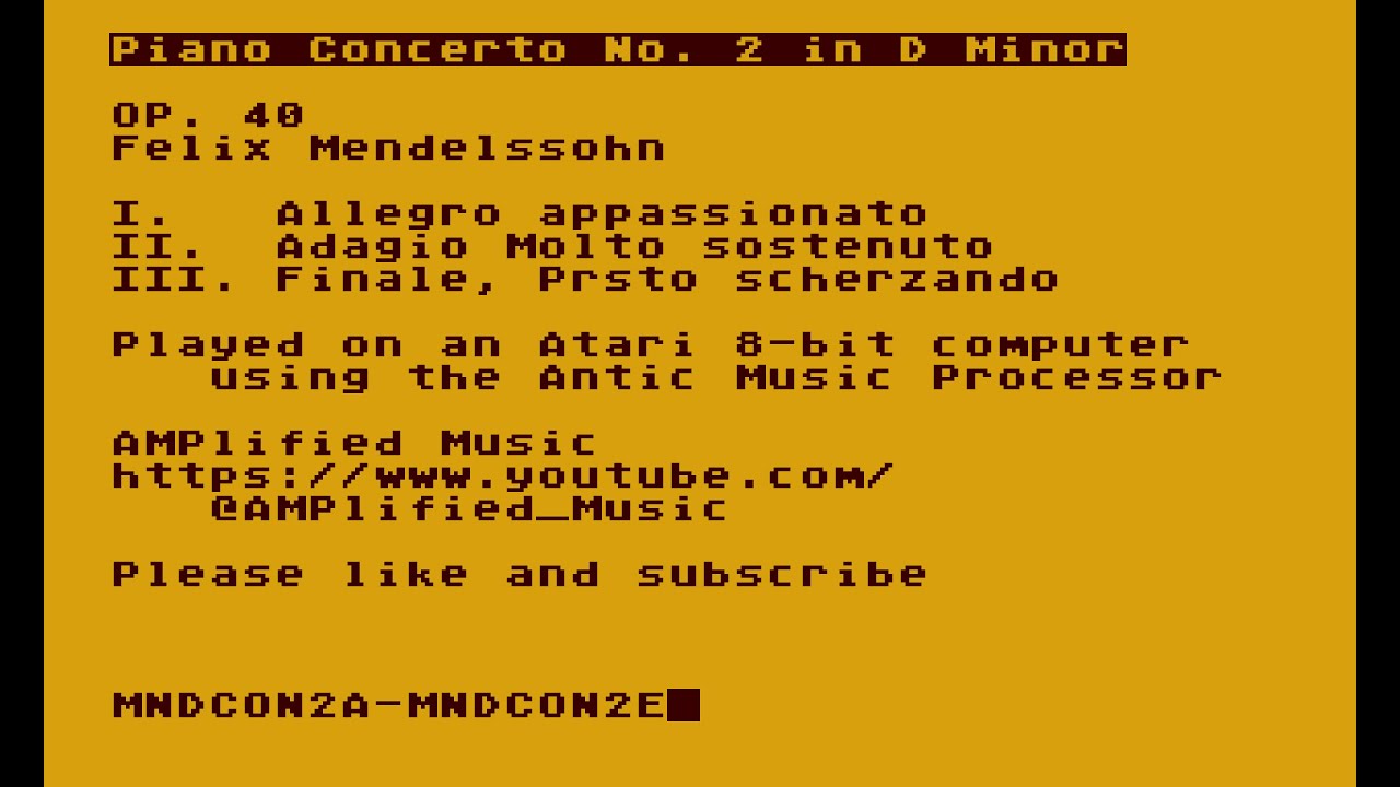 Piano Concerto No. 2 – Felix Mendelssohn