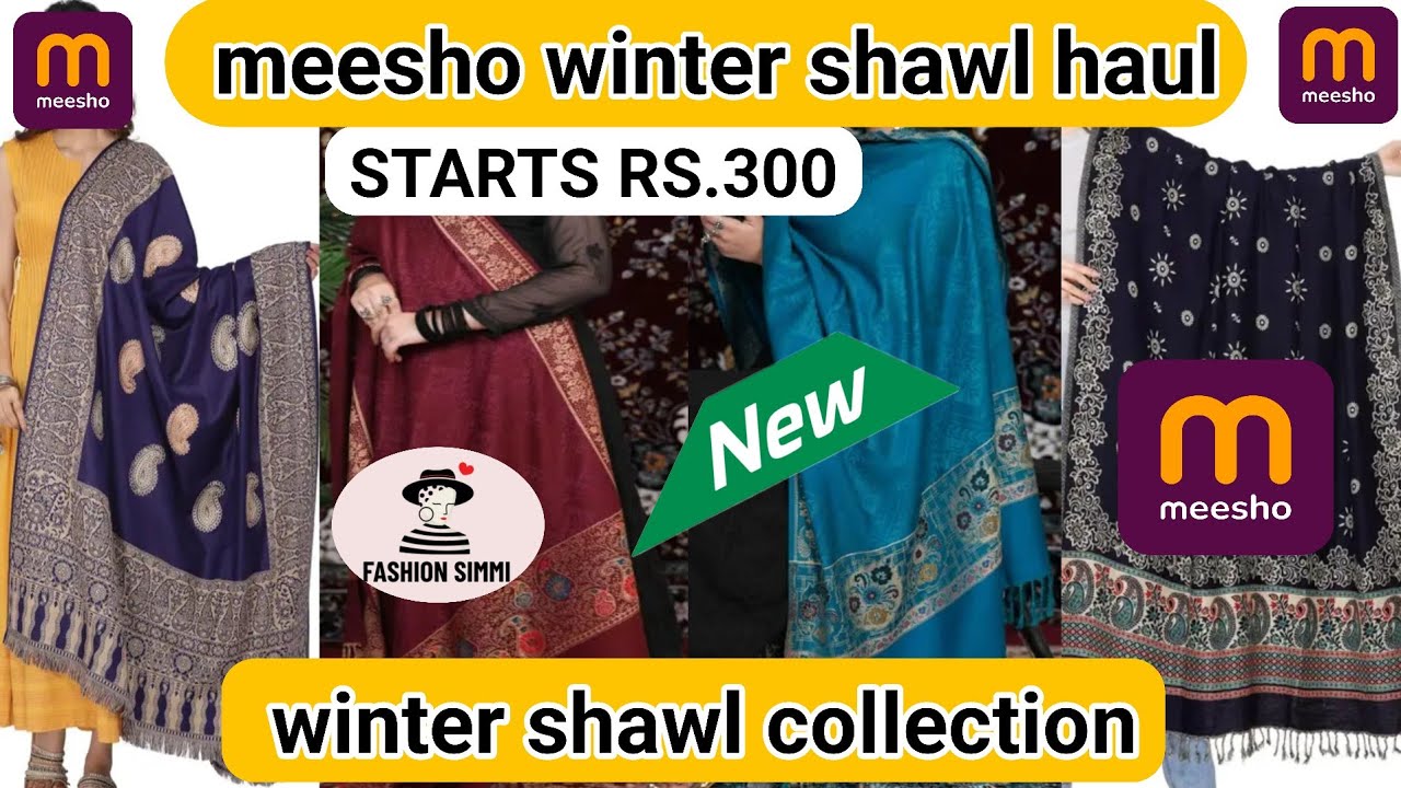 Winter shawl from meesho | kasmiri winter shawl haul | meesho winter shawl haul under 500 #meesho