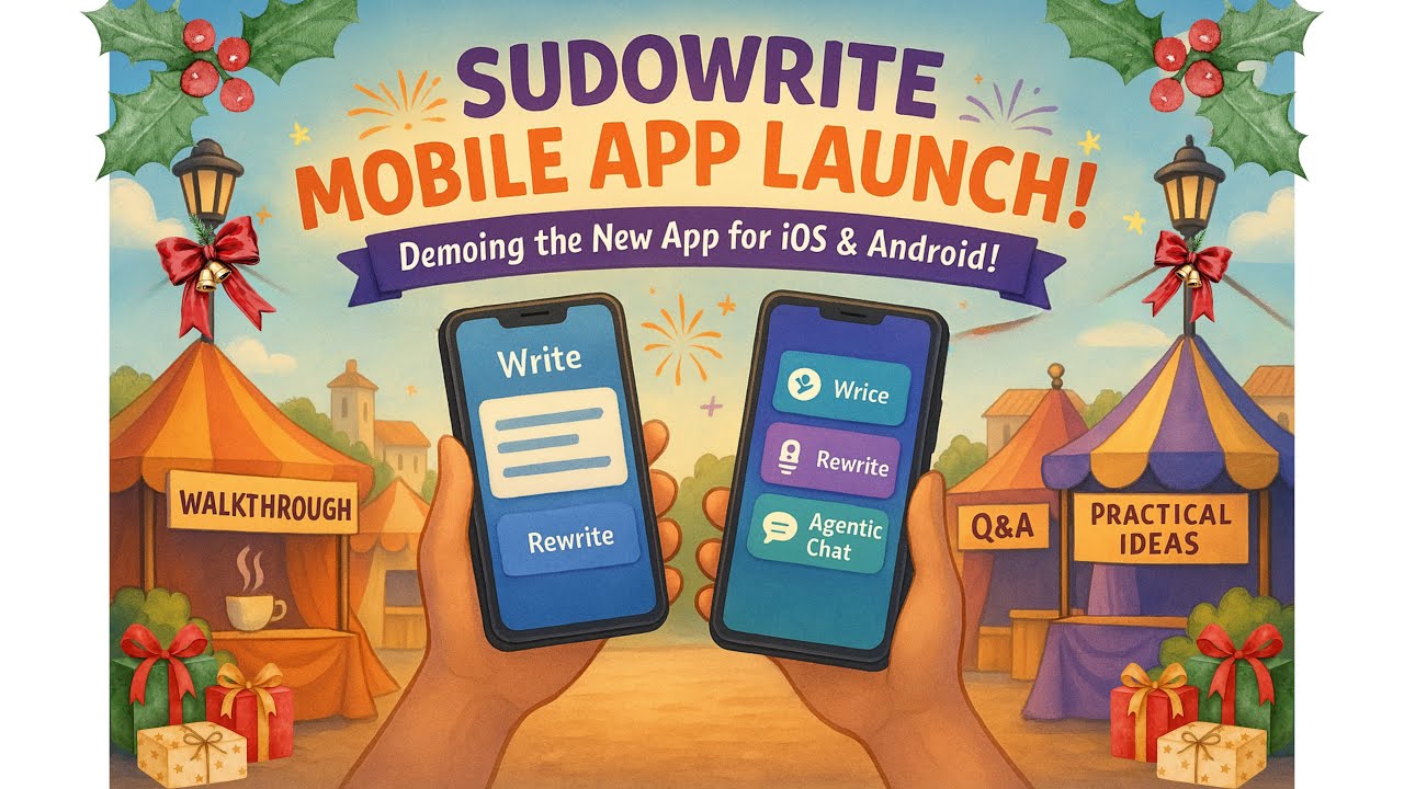 Workshop: Using the Sudowrite Mobile App w/bonus