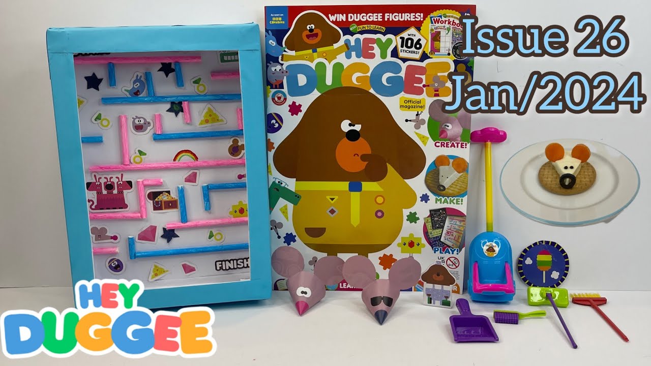 Hey Duggee magazine, issue 26, Jan/2024, with tidy up play set!! 🧹💨🧼 #cbeebies #heyduggeevideos