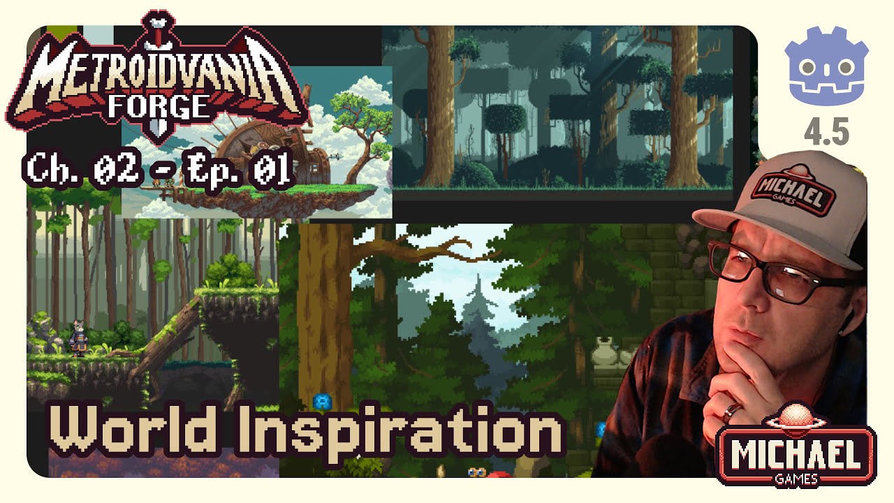 📖02 ‣ 📼01 ‣ Вдохновение из мира ‣ Серия обучающих материалов по Metroidvania Forge Godot 4