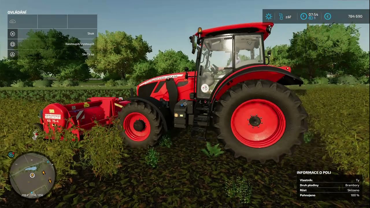 Farming Simulator 2022 PS4 a PS5 - vápnění, orání, nezbedný dělník a divné ornamenty v poli :)