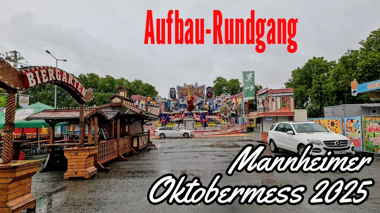Mannheimer Oktobermess - Alle Attraktionen / Aufbau-Rundgang vom 25.09.2025