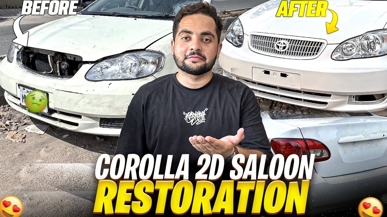 Toyota Corolla 2D Saloon Full Restoration | From Wrecked to Brand New by TK Garage