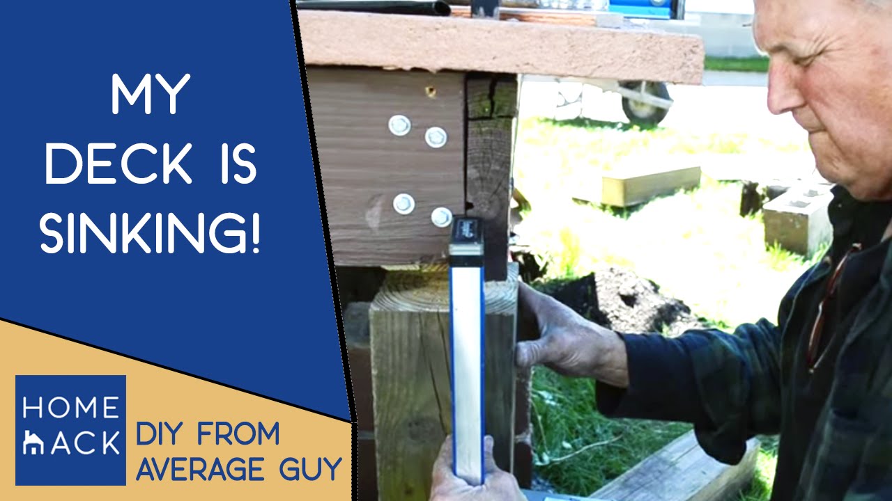 Deck sinking one corner | How to fix a sinking deck post
